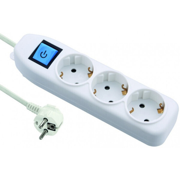 Удлинитель Electraline 62163 (5 м, белый)