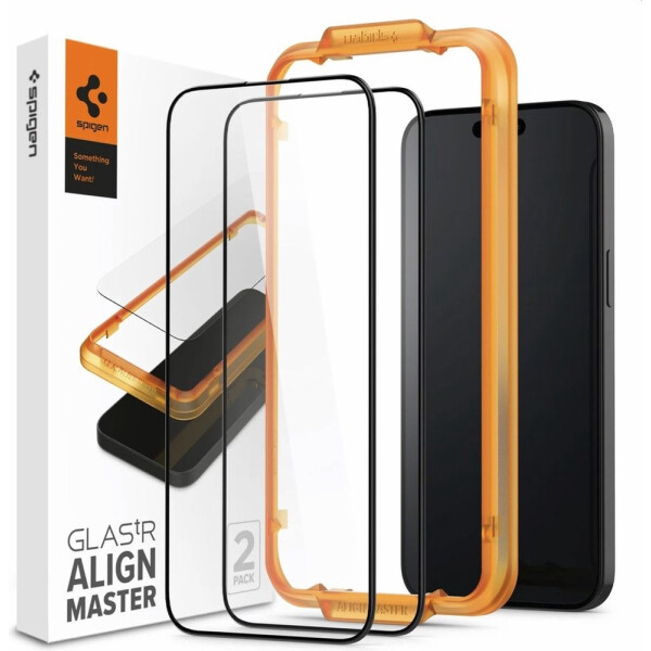 Защитное стекло Spigen ALM Glas FC для iPhone 15 Pro Max AGL06875 (2шт)