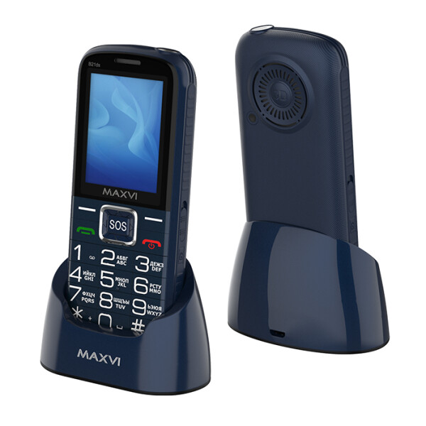 

Сотовые телефоны Maxvi, Мобильный телефон Maxvi B21ds +ЗУ WC-111 (синий)