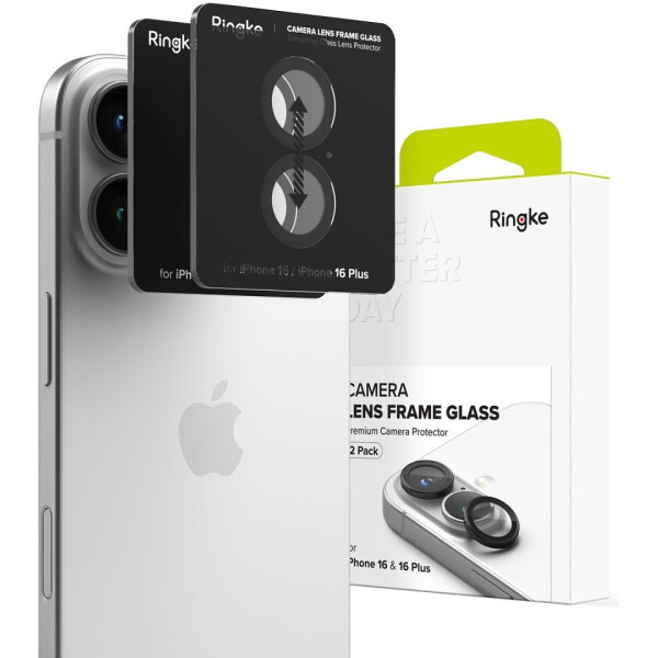Защитное стекло RINGKE CAMERA FRAME PROTECTOR для IPHONE 16 / 16 PLUS BLACK (2шт )
