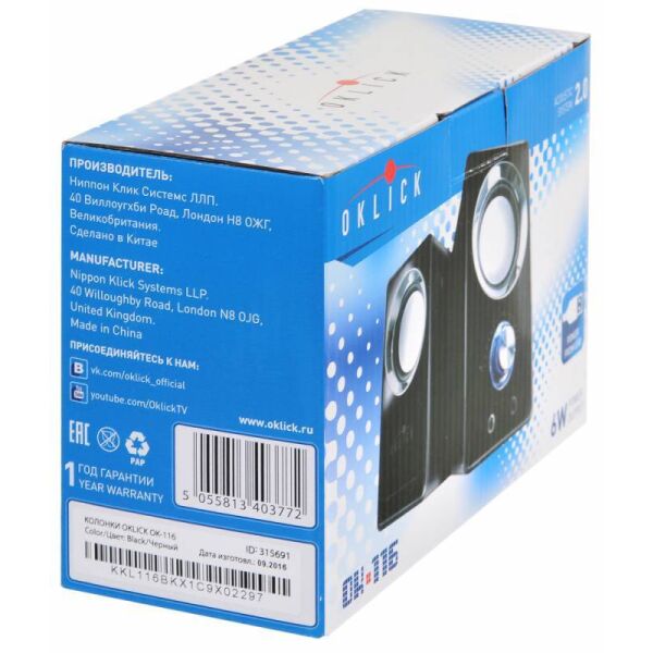 Акустика Oklick OK-116 Акустика Oklick OK-116