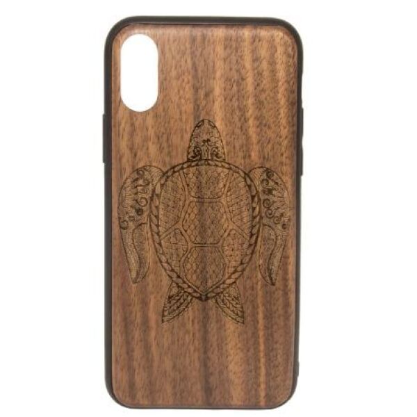 

Чехлы для мобильных телефонов CASE, Накладка CASE Wood для Apple iPhone X (грецкий орех, черепаха)