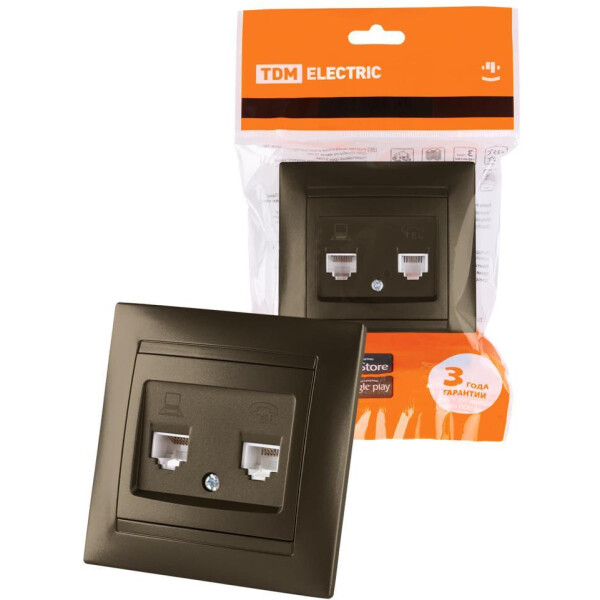 Розетка компьютерная TDM Electric Лама SQ1815-0719