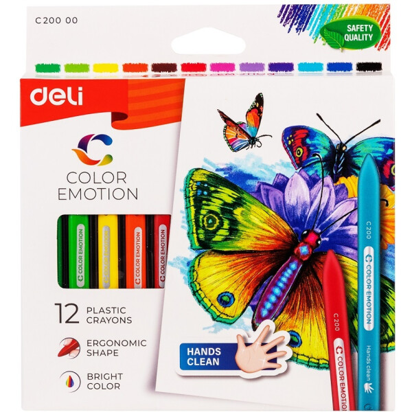 Карандаши цветные трехгранные DELI Color emotions (C20000) 12 цветов Карандаши цветные трехгранные DELI Color emotions (C20000) 12 цветов
