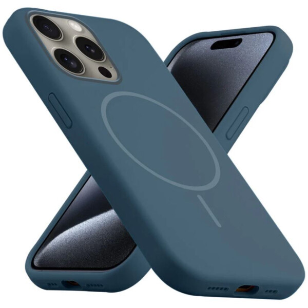 Бампер Bingo Silicone Magnetic для APPLE iPhone 15 Pro Синий