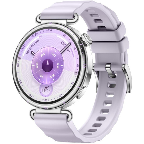Смарт-часы HUAWEI Watch GT 6 41mm (KSU-B19) серебристый, с фиолетовым ремешком из фторэластомера