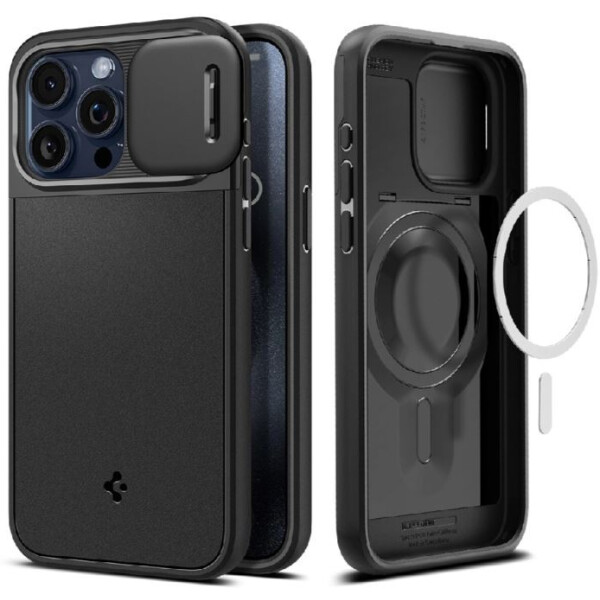 Чехол для телефона Spigen Optik Armor (MagFit) для iPhone 15 Pro ACS07184 (черный)