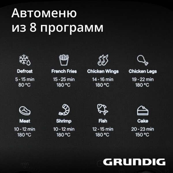 Аэрогриль Grundig FRY 6321 L (8917373600) Аэрогриль Grundig FRY 6321 L (8917373600)