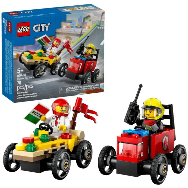 Конструктор LEGO City 60458 Пицца против пожарной машины