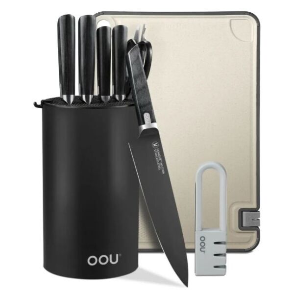 

Ножи, ножницы, ножеточки OOU, Набор ножей кухонных OOU Black Jane UC4225 (9 предметов)