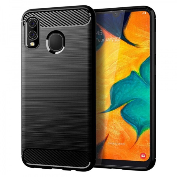 Накладка CASE Brushed Line для Samsung Galaxy A30 (черный)