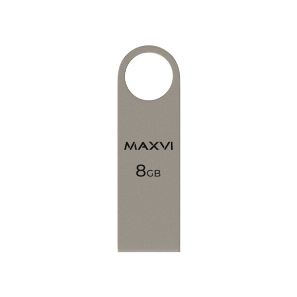 USB флеш-накопитель Maxvi MK 8GB 2.0 metallic silver USB флеш-накопитель Maxvi MK 8GB 2.0 metallic silver