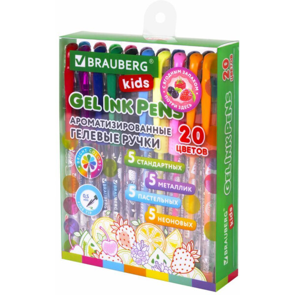 Ручки гелевые BRAUBERG KIDS FRUITS 143824