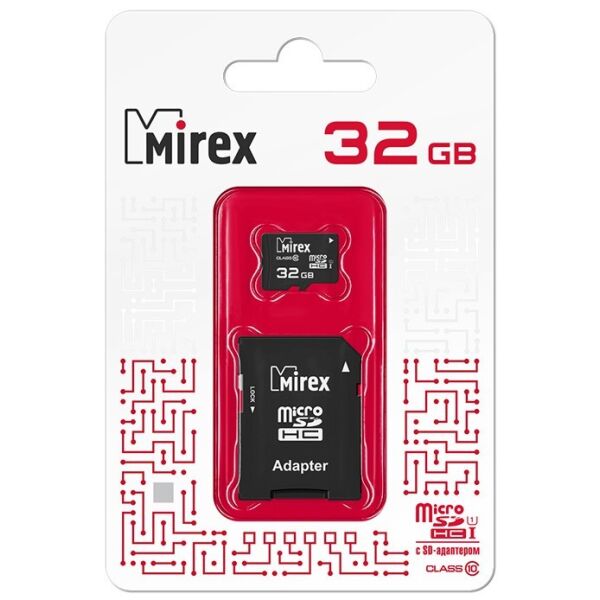 Карта памяти Mirex microSDHC 32GB (13613-ADSUHS32) Карта памяти Mirex microSDHC 32GB (13613-ADSUHS32)
