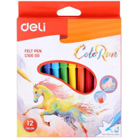 Фломастеры DELI ColoRun 10000C 12 цв Фломастеры DELI ColoRun 10000C 12 цв