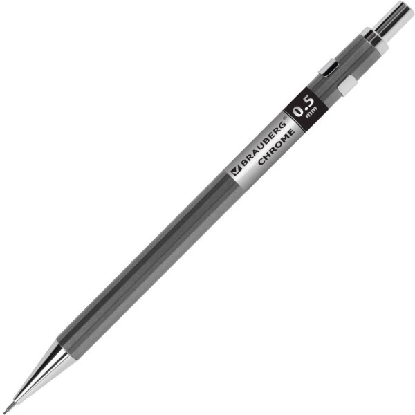 Карандаш 0,5 мм + грифели HB 12 штук BRAUBERG CHROME 181969 Карандаш 0,5 мм + грифели HB 12 штук BRAUBERG CHROME 181969