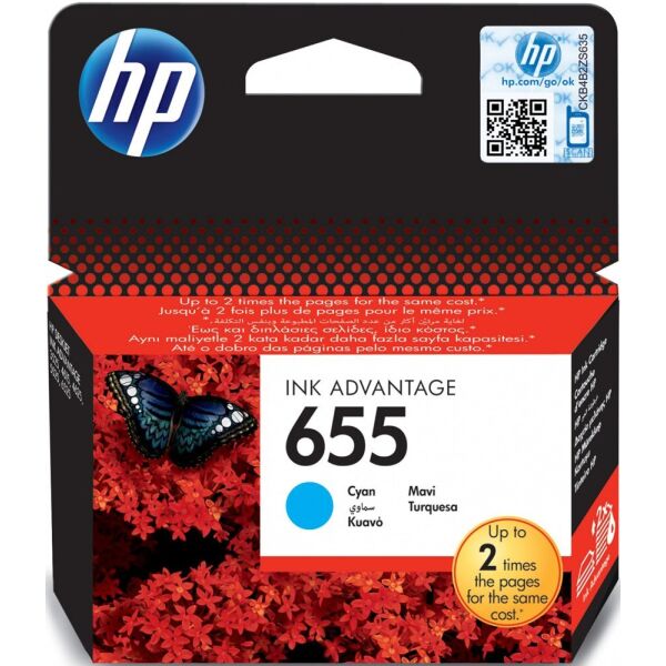

Расходные материалы для принтеров HP, Картридж HP 655 (CZ110AE) голубой