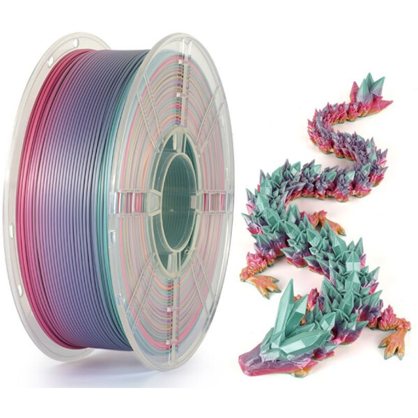 Пластик Kingroon New PLA Silk 1.75мм HC258 (1кг, Rainbow)