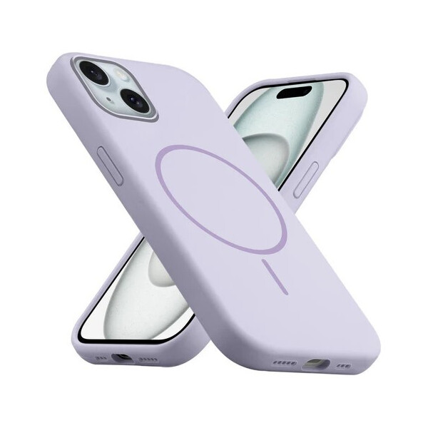 Бампер Bingo Silicone Magnetic для APPLE iPhone 15 Лиловый