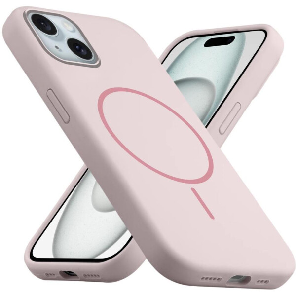 Бампер Bingo Silicone Magnetic для APPLE iPhone 15 Пудровый