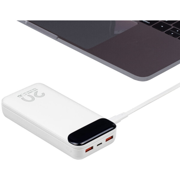Внешний аккумулятор с дисплеем RIVACASE VA2580 (20000 mAh) белый Внешний аккумулятор с дисплеем RIVACASE VA2580 (20000 mAh) белый