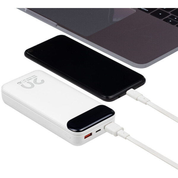 Внешний аккумулятор с дисплеем RIVACASE VA2580 (20000 mAh) белый Внешний аккумулятор с дисплеем RIVACASE VA2580 (20000 mAh) белый