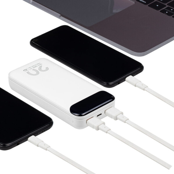 Внешний аккумулятор с дисплеем RIVACASE VA2580 (20000 mAh) белый Внешний аккумулятор с дисплеем RIVACASE VA2580 (20000 mAh) белый