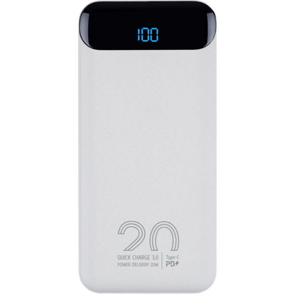 Внешний аккумулятор с дисплеем RIVACASE VA2580 (20000 mAh) белый Внешний аккумулятор с дисплеем RIVACASE VA2580 (20000 mAh) белый