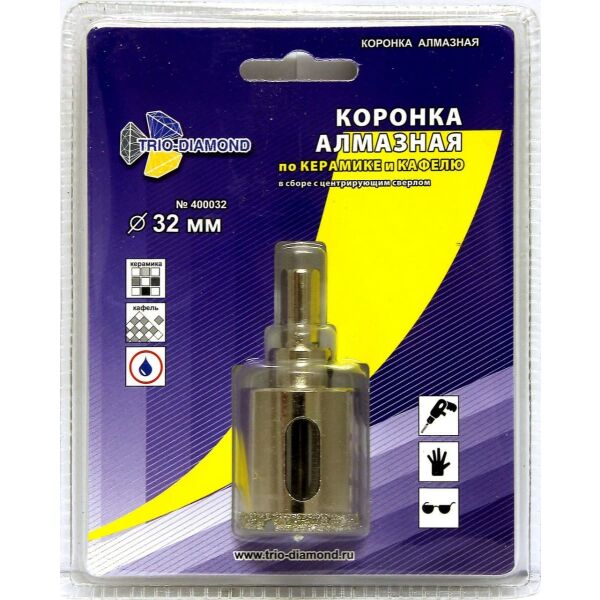 

Оснастка для инструмента Trio Diamond, Алмазная коронка Trio Diamond 400032