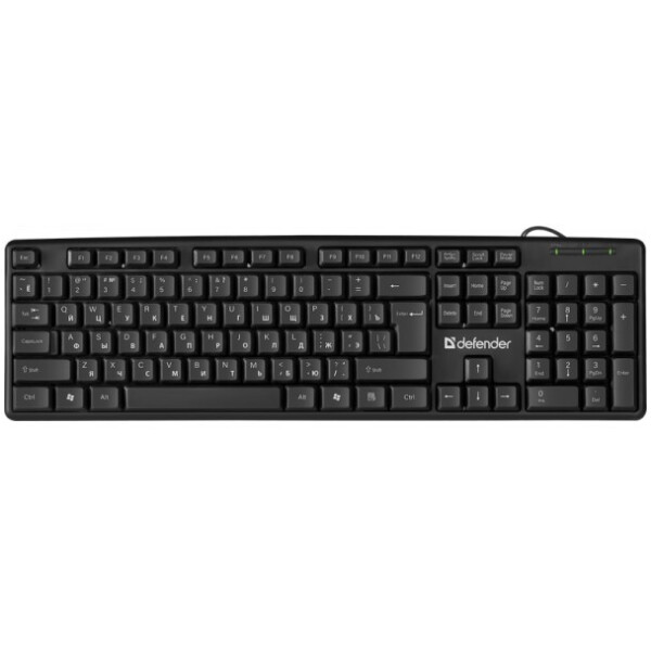 Проводная клавиатура Defender Element HB-520 USB RU, черный, Артикул 45522