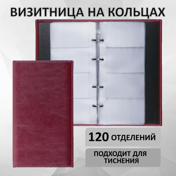 Визитница на кольцах на 240 визиток BRAUBERG 231665 Визитница на кольцах на 240 визиток BRAUBERG 231665