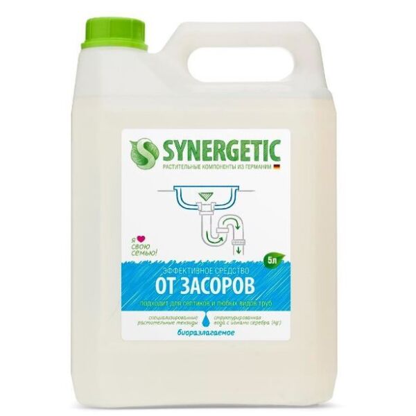 

Чистящие ср-ва по уходу за ванной комнатой SYNERGETIC, Средство для чистки труб Synergetic 5 л (108500)