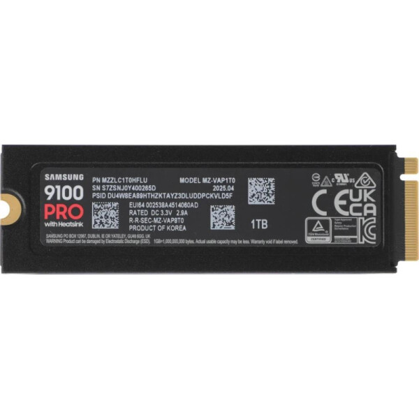 SSD Samsung 9100 Pro с радиатором 1TB MZ-VAP1T0CW SSD Samsung 9100 Pro с радиатором 1TB MZ-VAP1T0CW