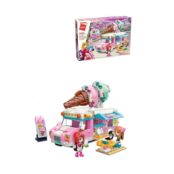 

Игры, игрушки QMAN, Конструктор QMAN Cherry 2029 Кафе-мороженое на колесах