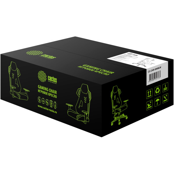 Кресло CACTUS CS-CHR-090BLW (черный/белый) Кресло CACTUS CS-CHR-090BLW (черный/белый)
