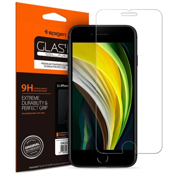 Защитное стекло Spigen Glas.TR Slim для iPhone SE (2022/2020)/8/7 AGL01374