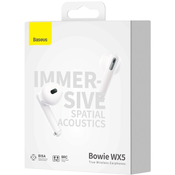 Наушники Baseus Bowie WX5 (белый) A00051000213-00 Наушники Baseus Bowie WX5 (белый) A00051000213-00