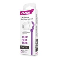 Наушники OLMIO Beauty (белый/сиреневый) Наушники OLMIO Beauty (белый/сиреневый)