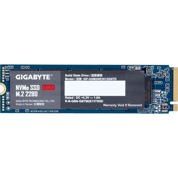 

Жесткие диски Gigabyte, SSD Gigabyte NVMe 512GB GP-GSM2NE3512GNTD