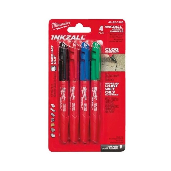 Набор маркеров Milwaukee INKZALL 48223106 (цветные)