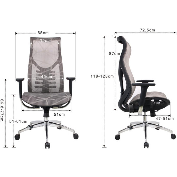 Кресло компьютерное EVOLUTION FISHBONES PRO Grey Кресло компьютерное EVOLUTION FISHBONES PRO Grey