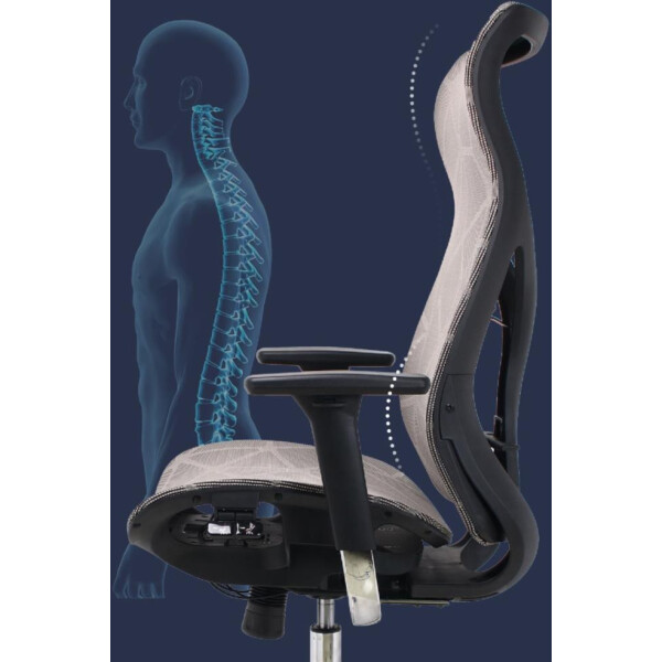 Кресло компьютерное EVOLUTION FISHBONES PRO Grey Кресло компьютерное EVOLUTION FISHBONES PRO Grey