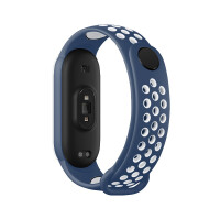 Ремешок Bingo Sport для Xiaomi Mi Band 5/6 Синий с белым - отзывы