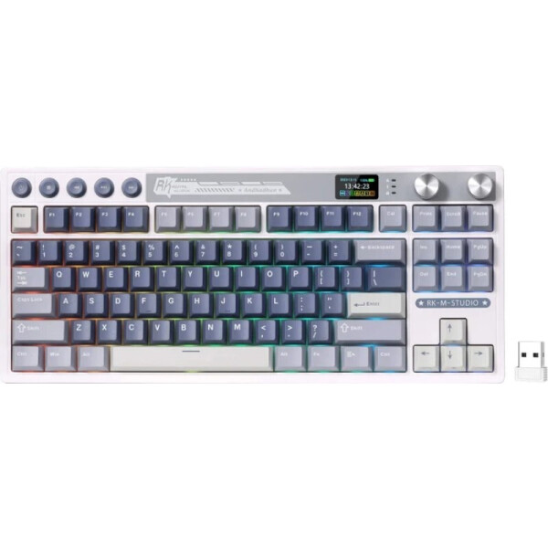 Клавиатура Royal Kludge M87 Ocean Blue Chartreuse switch