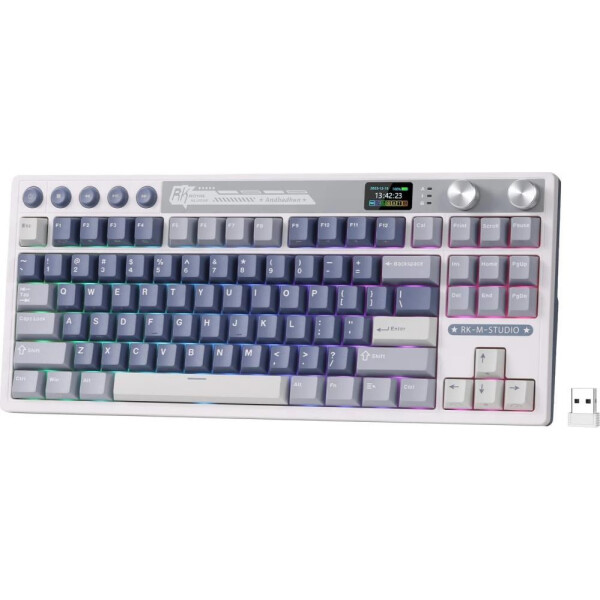 Клавиатура Royal Kludge M87 Ocean Blue Chartreuse switch