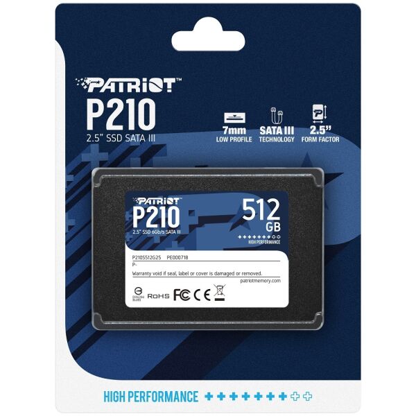 Твердотельный накопитель Patriot P210 512GB (P210S512G25) Твердотельный накопитель Patriot P210 512GB (P210S512G25)