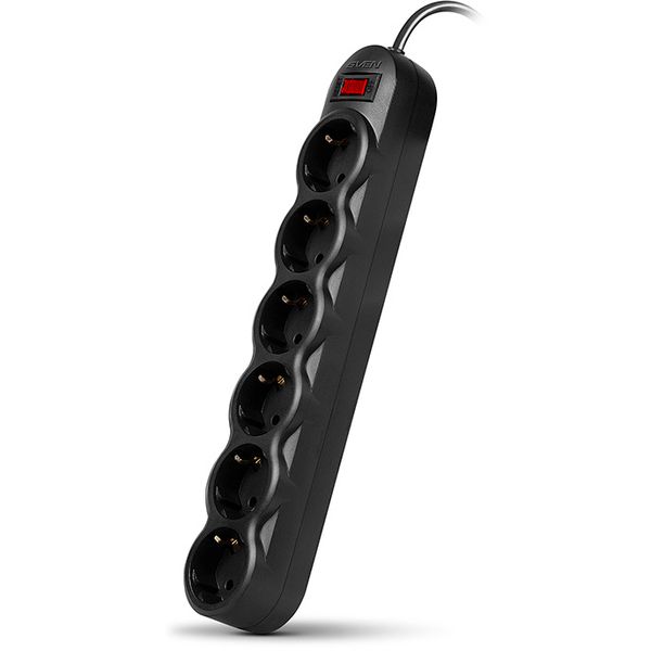 Сетевой фильтр SVEN SF-06L Black 5м Сетевой фильтр SVEN SF-06L Black 5м
