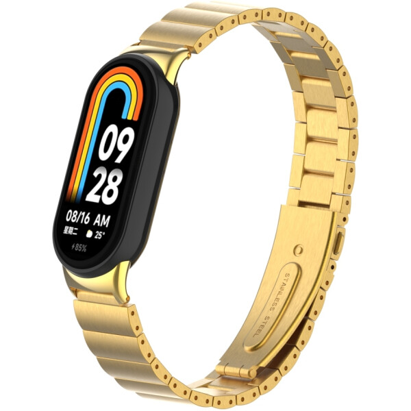 Ремешок Bingo Stainless Strips для XIAOMI Mi Band 8 (золотистый) Ремешок Bingo Stainless Strips для XIAOMI Mi Band 8 (золотистый)