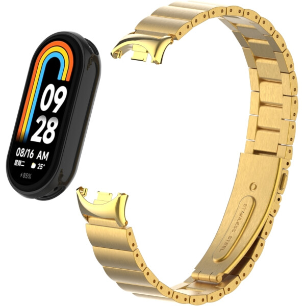 Ремешок Bingo Stainless Strips для XIAOMI Mi Band 8 (золотистый) Ремешок Bingo Stainless Strips для XIAOMI Mi Band 8 (золотистый)