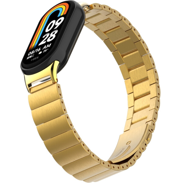 Ремешок Bingo Stainless Strips для XIAOMI Mi Band 8 (золотистый) Ремешок Bingo Stainless Strips для XIAOMI Mi Band 8 (золотистый)
